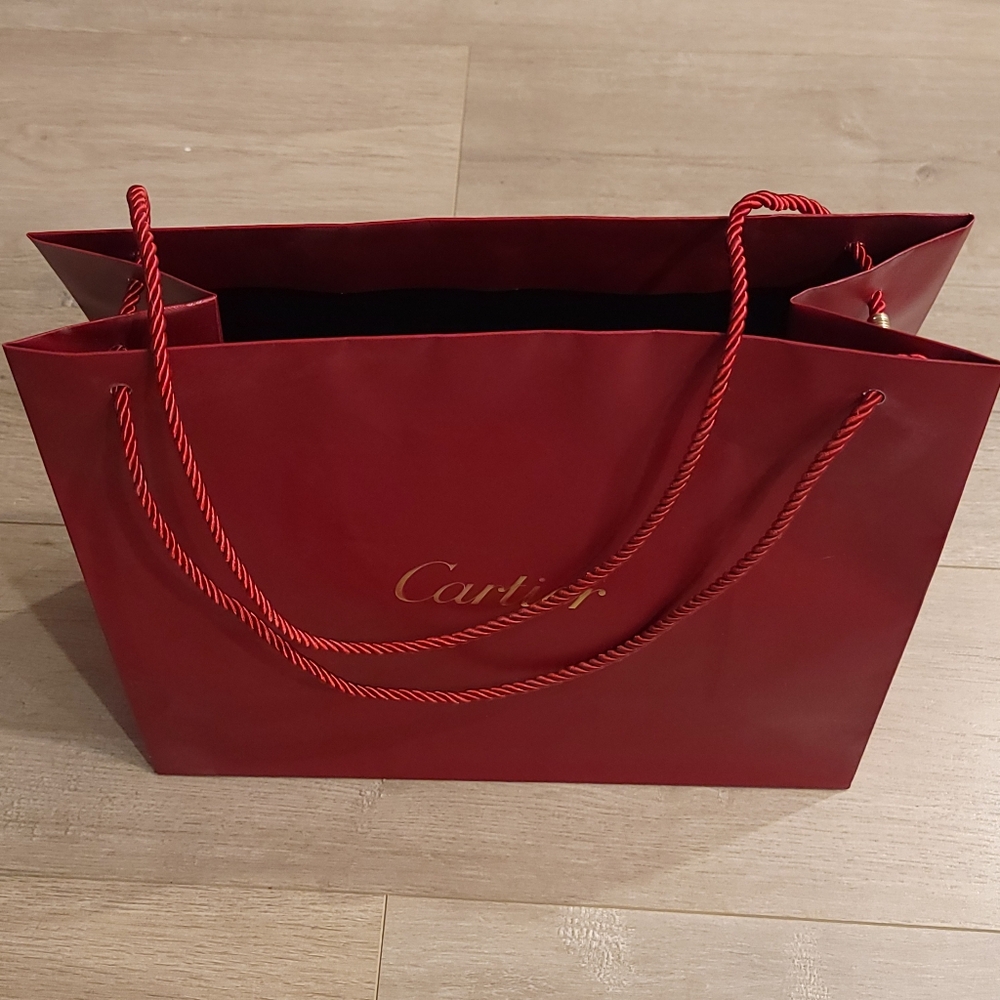 Cartier paper shopping bag W13.75 x H11.75 x D 6.25 inches